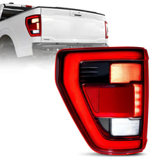 Fit For 2021-2023 Ford F150 LED Tail Light Assembly w/Blind Spot, Left Driver Side Taillight Rear Brake Lamp (Module NOT Included) | Hawkglow