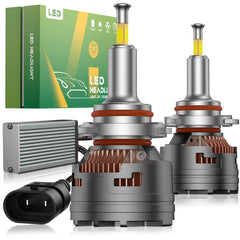 V7 Brightest 150W 360° Full IIlumination 9005/HB3 6500K White 45000LM IP68 LED Headlight Bulbs 2 Pcs | Hawkglow