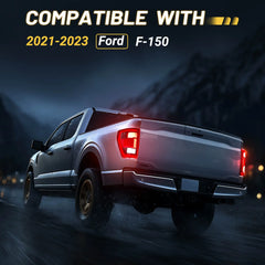 Fit For 2021-2023 Ford F150 LED Tail Light Assembly w/Blind Spot, Left Driver Side Taillight Rear Brake Lamp (Module NOT Included) | Hawkglow