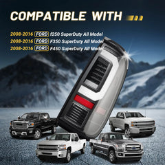 Black LED Tail Lights Lamps for 2008-2016 Ford F250 F350 F450 F550 Super Duty | Hawkglow