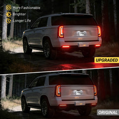 Tail Lights Assembly Fit for 2015-2020 GMC Yukon/Yukon XL Denali SLE SLT Rear Brake Lamp with Bulbs and Harness Driver and Passenger Side | Hawkglow