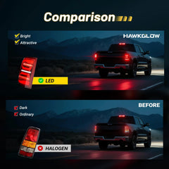 For 2009-2018 Dodge Ram 1500/2500/3500 LED Tail Lights Assembly Pair