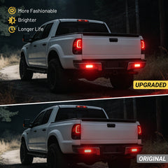 Fit For Ford 1997-2003 F-150/1999-2007 F-250 LED Tail Lights Assembly, Smoked Tail Lights Truck Rear Lamp Black 1 Pair | Hawkglow