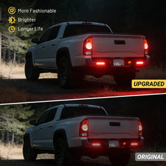 Tail Light Rear Lamp Compatible With 2005-2015 Toyota Tacoma Pickup Driver and Passenger Side LED Lens Taillights Brake Signal Assembly with Bulb and Harness | Hawkglow