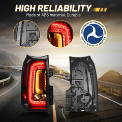 Tail Lights Assembly Fit for 2015-2020 GMC Yukon/Yukon XL Denali SLE SLT Rear Brake Lamp with Bulbs and Harness Driver and Passenger Side | Hawkglow