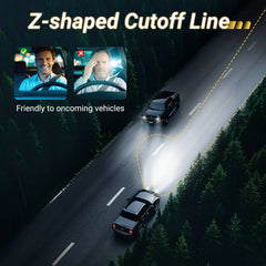 Hawkglow New 1000% Bright Anti-glare 7 Inch Led Headlights Round Compatible with Jeep Wrangler JK JKU TJ LJ Chevy Ford GMC etc w/Starry DRL Start-up Gradient Halo Turn Signal H6024 DOT Hi/Lo Sealed Beam