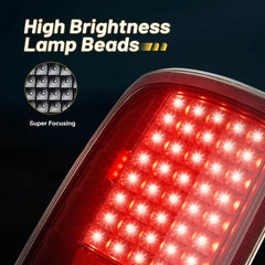 For 2009-2018 Dodge Ram 1500 2500 3500 Smoked Black Housing LED Tube Tail Lights Brake Lamps Assembly Left+Right | Hawkglow