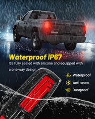Fit For Chevy Silverado 1999 2000 2001 2002, 1999-2007 GMC Sierra Classic LED Tail Lights Assembly, Smoked Tail Lights Truck Rear Lamp Black&Red 1 Pair| Hawkglow