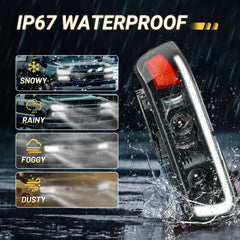 LED Headlights Assembly Headlamps Replacement Compatible with 1999-2002 Chevy Silverado 2000-2006 Chevy Suburban Tahoe DRL Turn Signal Hi/Low Beam with Bulbs (NOT FIT for GMC)