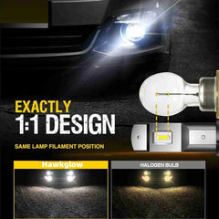 5202 PSX24W LED Fog Light Bulbs 13W 6000LM 6000K | 2 Bulbs