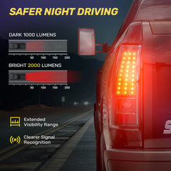 LED Tail Lights Assembly Fit for Chevy Silverado 2003-2007 1500 2500 3500HD, Bright Smoked Tail Lights, IP67 Waterproof LED Tail Lights Rear Tail Lights Pair | Hawkglow