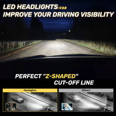 Hawkglow LED Headlights Assembly DOT Approved with DRL Turn Signal High/Low Sealed Beam Side Marker Compatible with 2003-2006 Chevy Silverado Avalanche