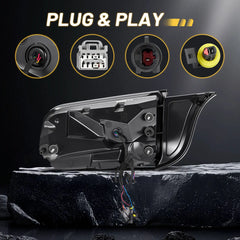 Fit For 2015-2023 Ford Mustang LED Tail Lights Assembly、Rear Brake Lamp w/Sequential Signal Light、Rear Brake Lamp Red, 2 PCS (Driver and Passenger Side) | Hawkglow