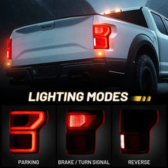Fit For Ford F150 2018-2020 LED Tail Light with Blind Spot Right Passenger Side Taillight Rear Brake Lamp Signal Assembly (Module NOT Included) | Hawkglow