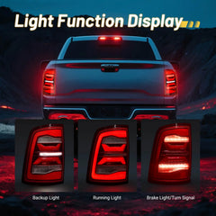 For 2009-2018 Dodge Ram 1500/2500/3500 LED Tail Lights Assembly Pair