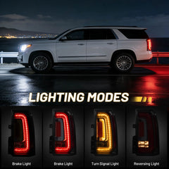Tail Lights Assembly Fit for 2015-2020 GMC Yukon/Yukon XL Denali SLE SLT Rear Brake Lamp with Bulbs and Harness Driver and Passenger Side | Hawkglow