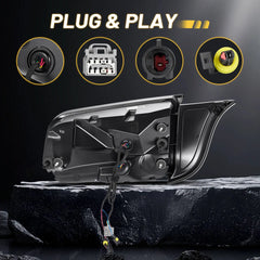 Fit For 2015-2023 Ford Mustang LED Tail Lights Assembly、Rear Brake Lamp w/Sequential Signal Light、Black Housing Smoked Lens, 2 PCS (Driver and Passenger Side) | Hawkglow