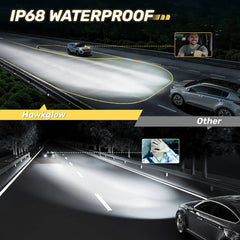 Fit For Toyota/Nissan/Honda M9F 9005/HB3 9006/HB4 70W 6500K White 20000LM IP68 LED Headlight Bulbs 2 Pcs | Hawkglow Perfect Fit Design