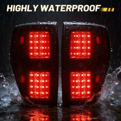 Fit For Ford 2009-2014 F-150 LED Tail Lights Assembly, Smoked Lens Tail Lights Truck Rear Lamp Black | Hawkglow