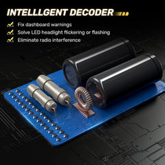 C20 9005/9006 Light Canbus Error Free Anti Flickering Resistor Decoder, High Power Enhanced light Decoder Canbus Drivers 2 Pcs | Hawkglow