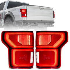 Fit For Ford F150 2018-2020 LED Tail Light with Blind Spot Left Driver/Right Passenger Side Taillight Rear Brake Lamp Signal Assembly (Module NOT Included) | Hawkglow