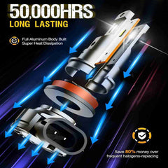 H11 H8 H9 LED Fog Light Bulbs 13W 6000LM 6000K | 2 Bulbs Flashark