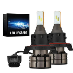 H13/9008 LED Headlight Bulbs 60W 6500K 18000LM White Dual-function 2Pcs