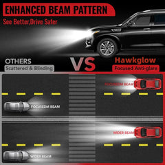 H4/9003/HB2 LED Headlight Bulbs 100W 6000K 14000LM White Dual-function 2Pcs for Chevrolet/Ford/GMC//BMV/Dodge/Honda/Nissan/Jeep