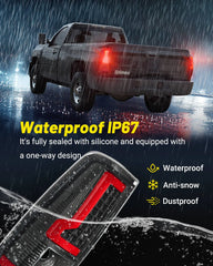 Fit For Chevy Silverado 2003 2004 2005 2006 LED Tail Lights Assembly, Smoked Tail Lights Truck Rear Lamp Black & Red 1 Pair | Hawkglow