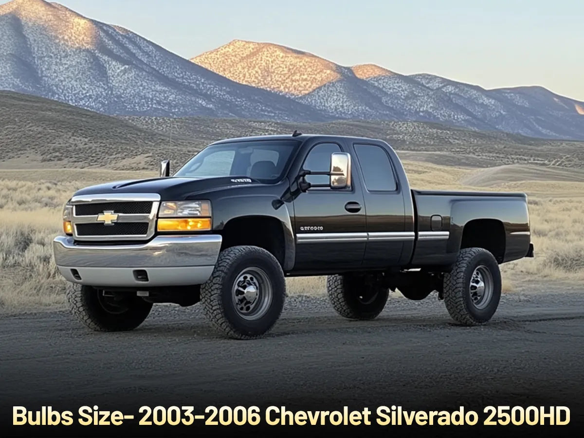 2003 Chevrolet Silverado 2500HD Headlight Bulb Size
