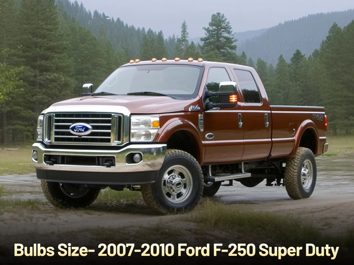 2007-2010 Ford F-250 Super Duty Bulb Sizes