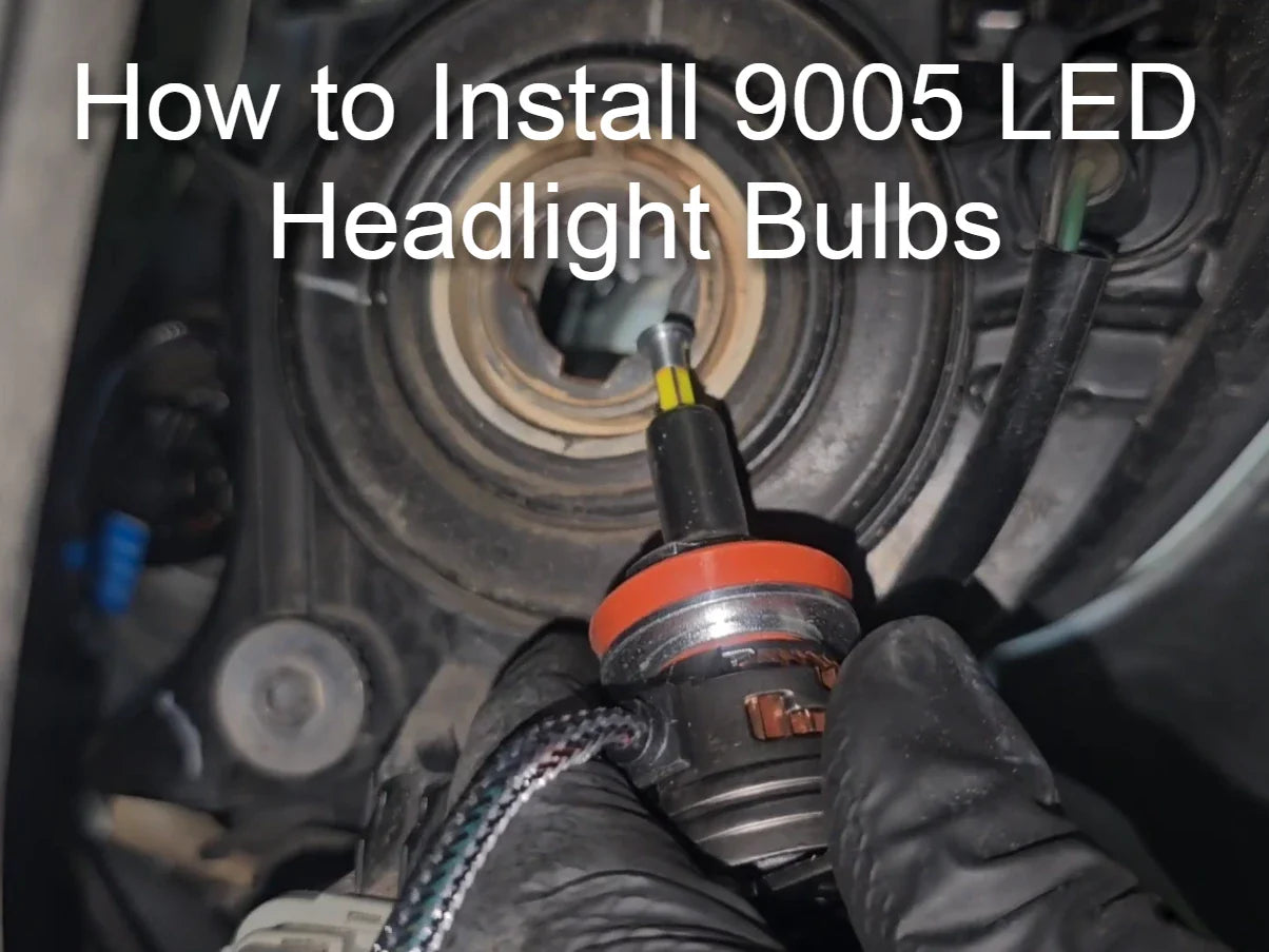 9005 LED headlight bulbs installation
