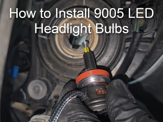 9005 LED headlight bulbs installation