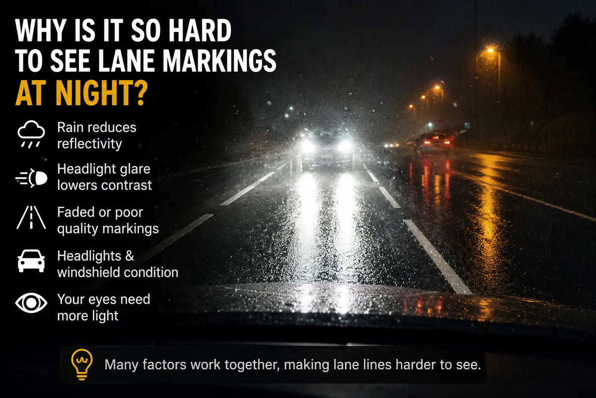 Why Is It So Hard to See Lane Markings at Night?