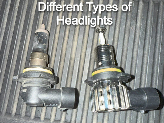different types of headlight bulbs 