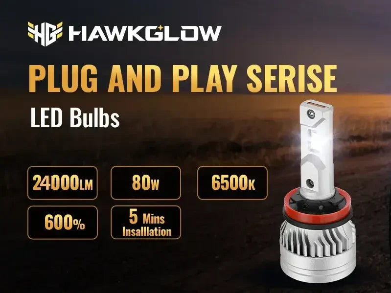 Hawkglow 80w led headlights