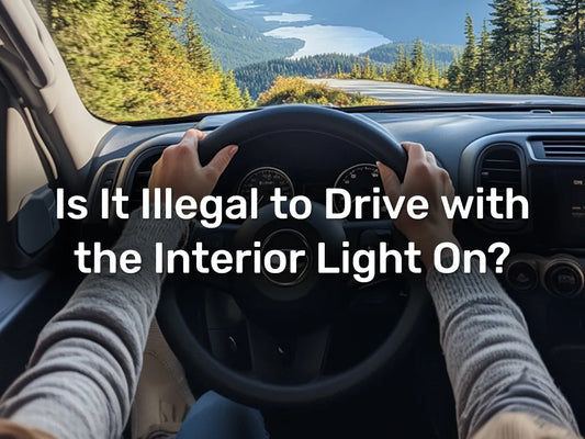 is it illegal to drive with the interior light on