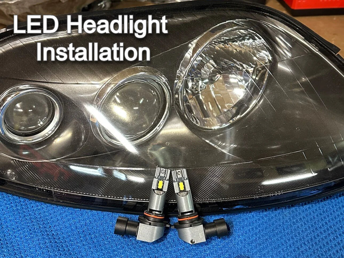 car led headlight installation