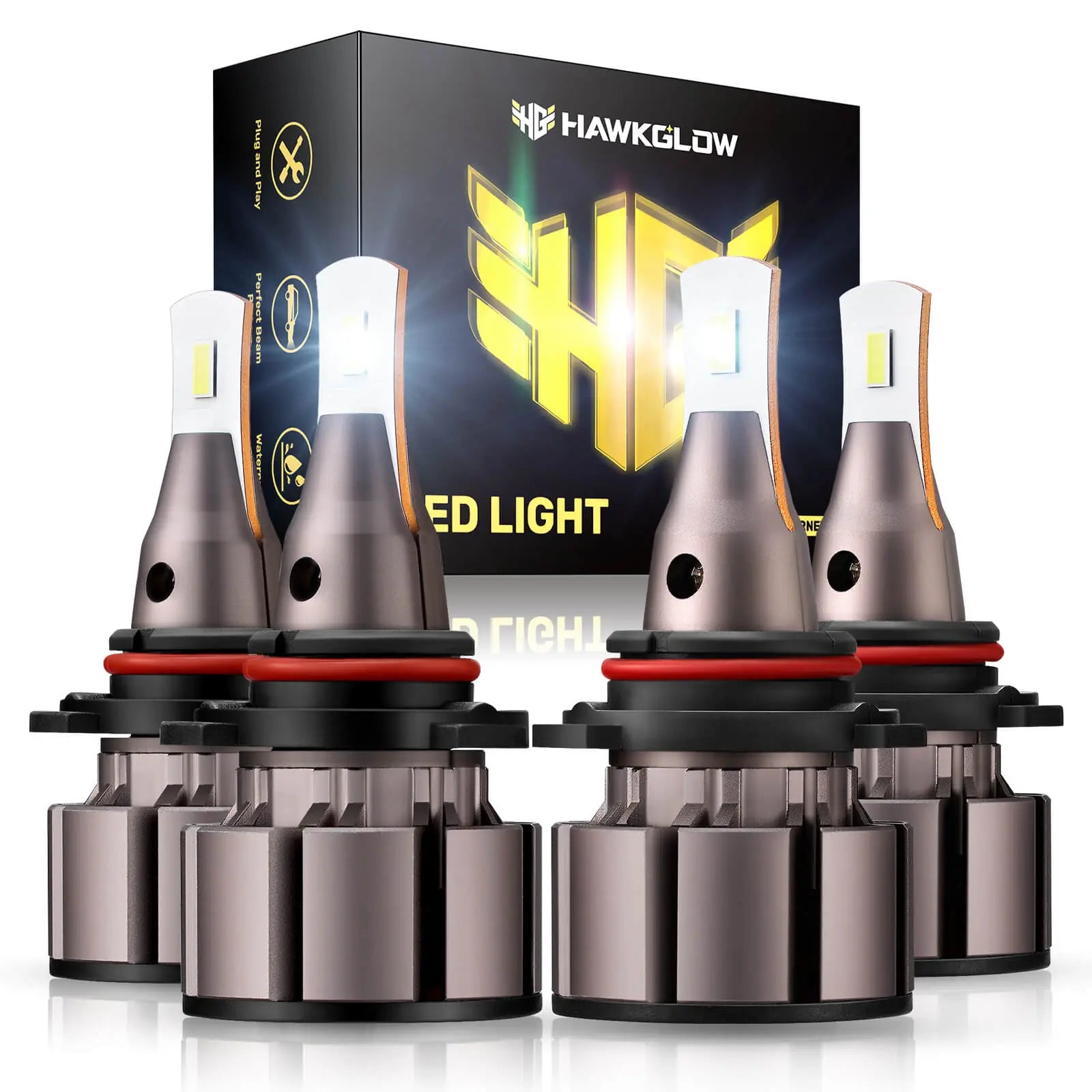 60W 6500K 18000LM White LED Headlight Bulbs 2Pcs| Economic Series