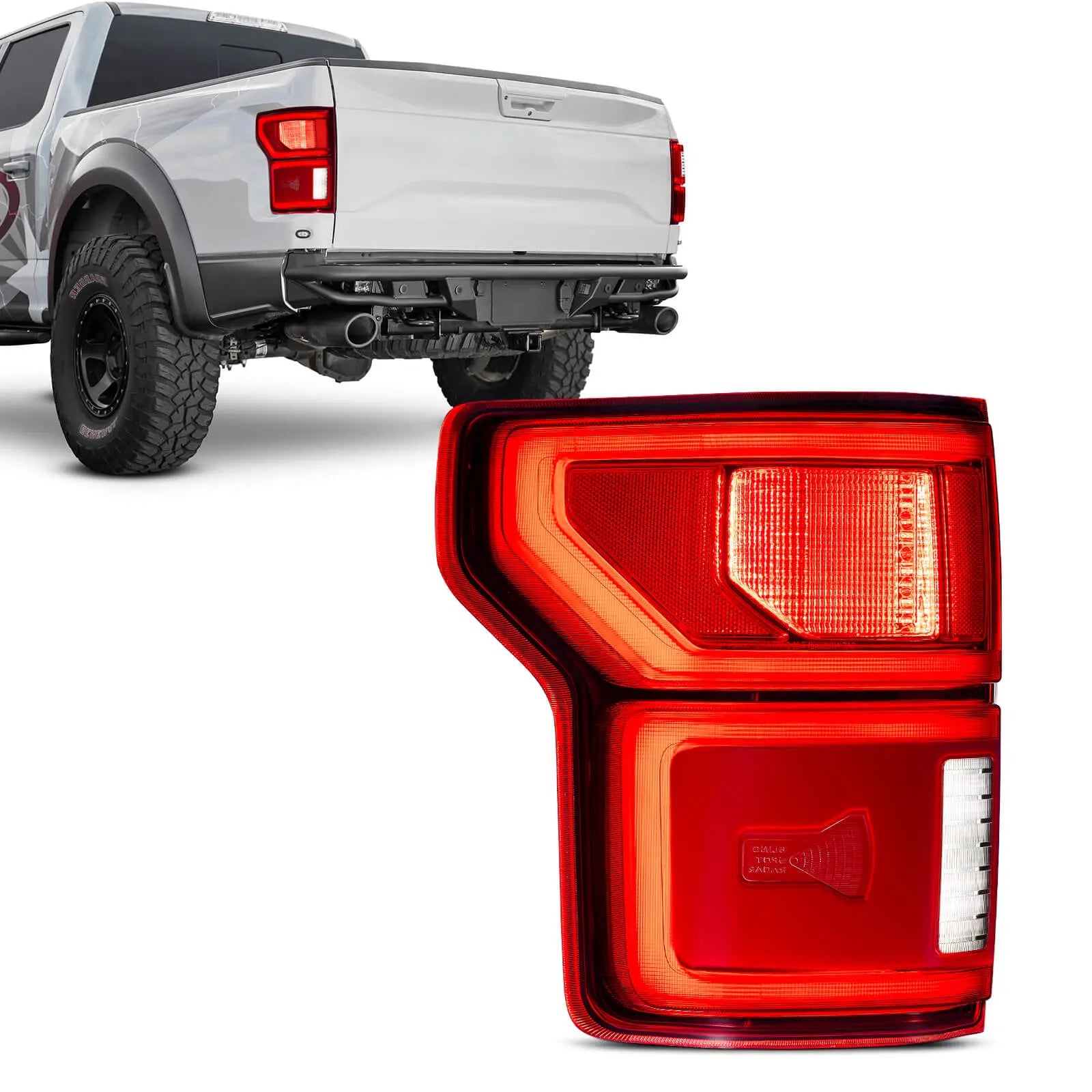 Fit For Ford F150 2018-2020 LED Tail Light with Blind Spot Left Driver/Right Passenger Side Taillight Rear Brake Lamp Signal Assembly (Module NOT Included) | Hawkglow