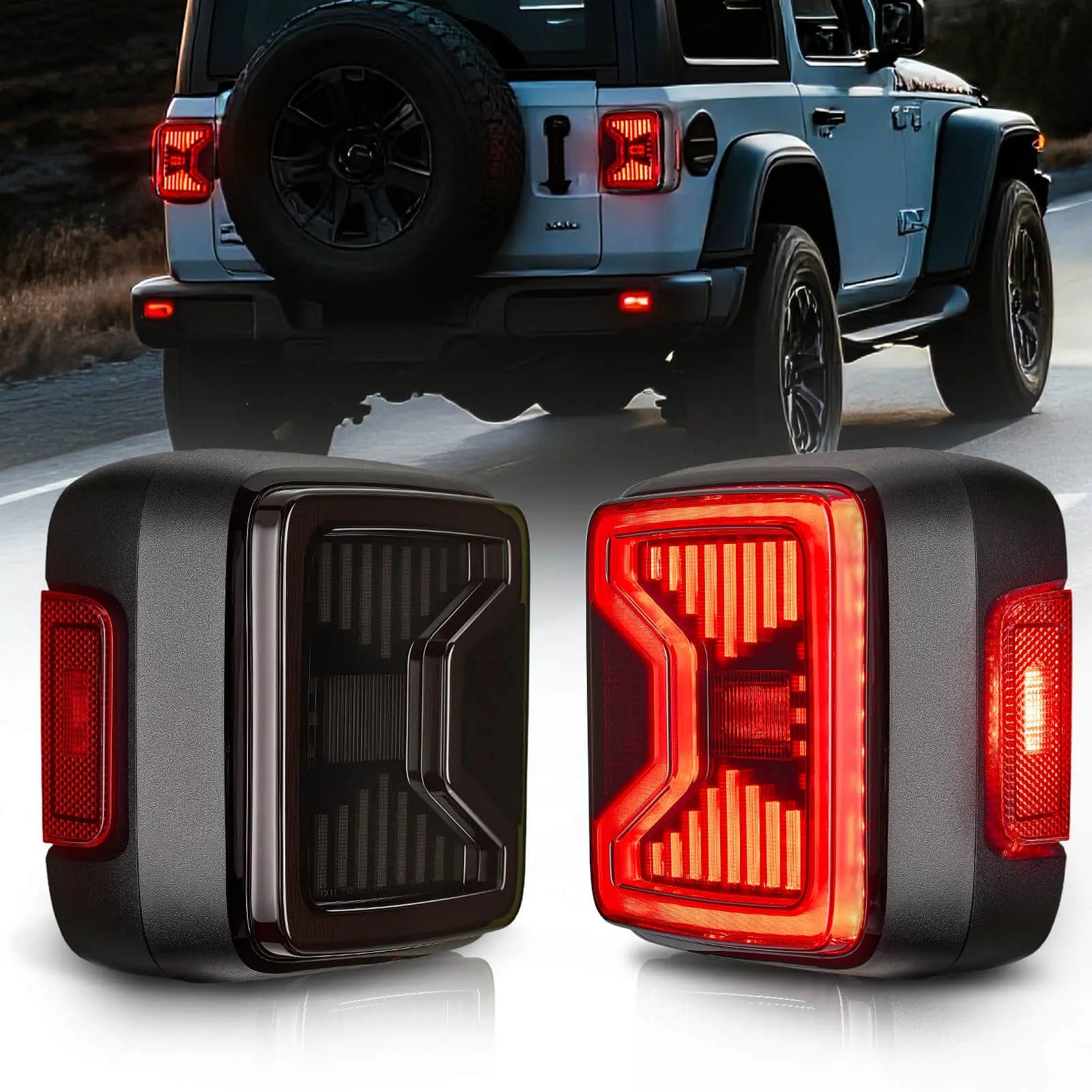 Jeep Wrangler Tail Lights | LED Replacements for JK/JL/CJ