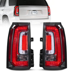 Tail Lights Assembly Fit for 2015-2020 GMC Yukon/Yukon XL Denali SLE SLT Rear Brake Lamp with Bulbs and Harness Driver and Passenger Side | Hawkglow