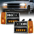 For 1994-1999 Chevy LED Headlight Assembly Pair