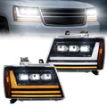 For 2007-2014 Chevy Tahoe/Avalanche/Suburban LED Headlights Assembly Pair