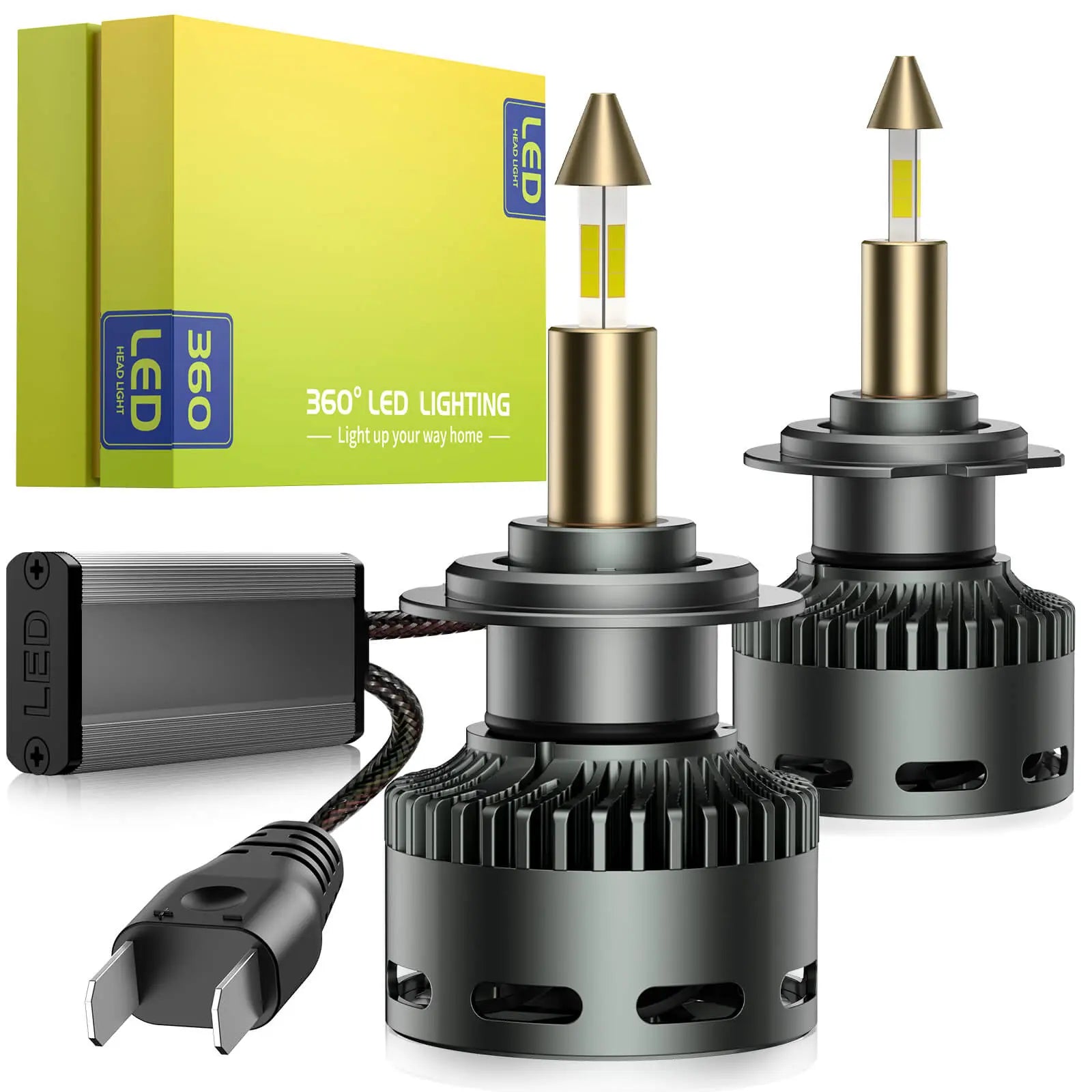 RD09 Bullet 9005/9006 130W 360°Full Illumination LED Headlight Bulbs 800% Brighter Than Halogen and 60000Hrs Lifespan | Hawkglow