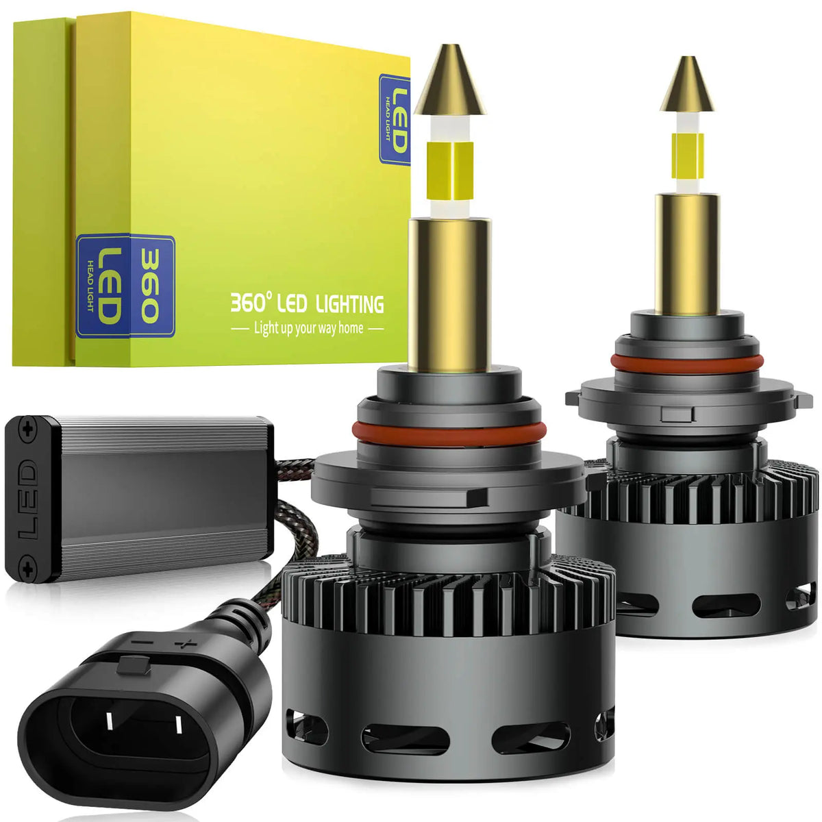 RD09 Bullet 130W 360° Full IIlumination 9005/HB3 6500K White 40000LM IP68 LED Headlight Bulbs 2 Pcs | Hawkglow