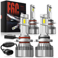 F6C 9005/HB 9006/HB4 LED Headlight Bulbs 130W 6500K White IP68 2 Pairs