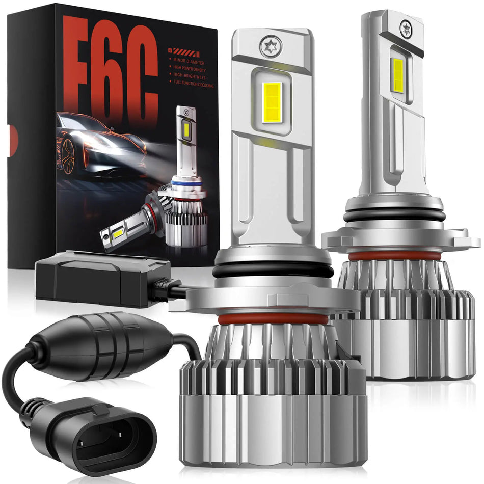 F6C 9006/HB4 130W LED Headlight Bulbs 800% Brighter Than Halogen and 50000Hrs Lifespan | Hawkglow