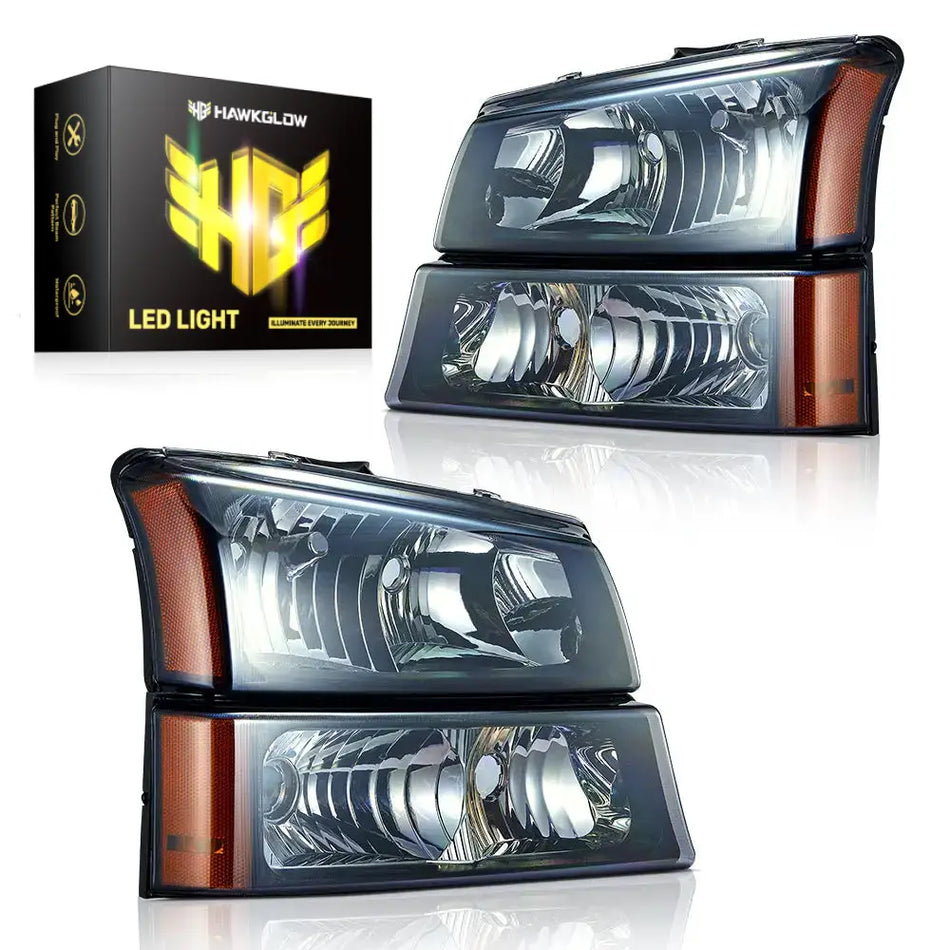 For 2003-2006 Chevy Silverado/Avalanche Headlight Assembly Pair