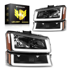 For 2003-2006 Chevy Silverado / Avalanche Headlight Assembly | Hawkglow